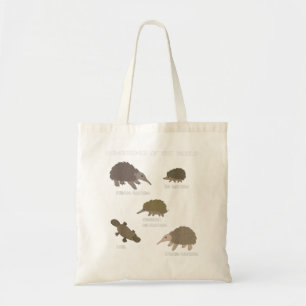 Bolso De Tela Monotremes Del Mundo Echidna Platypus Gift Funn