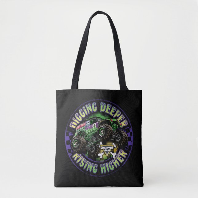 Bolso De Tela Monster Jam Grave Digger (Anverso)