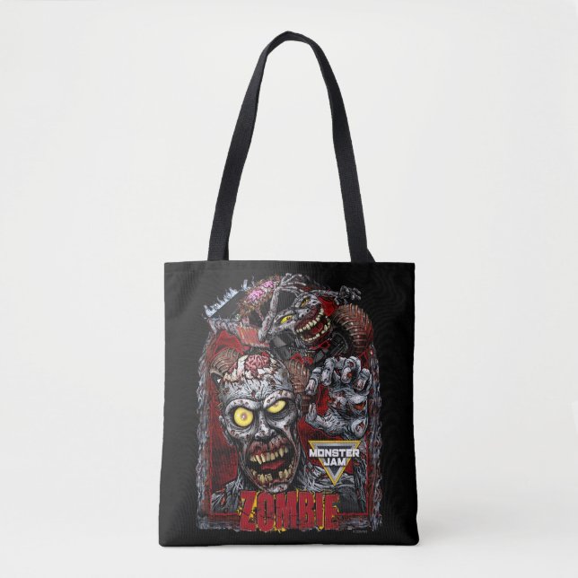 Bolso De Tela Monster Jam Zombie (Anverso)