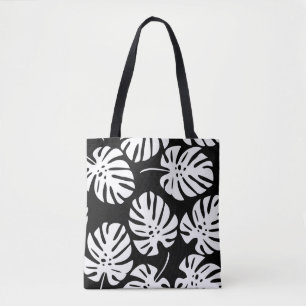 Bolso De Tela Monstera de colores deja abstracto floral