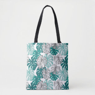 Bolso De Tela Monstera Duo Tone: Trópicos mínimos