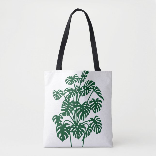 BOLSO DE TELA MONSTERA EN UN POZO (Anverso)