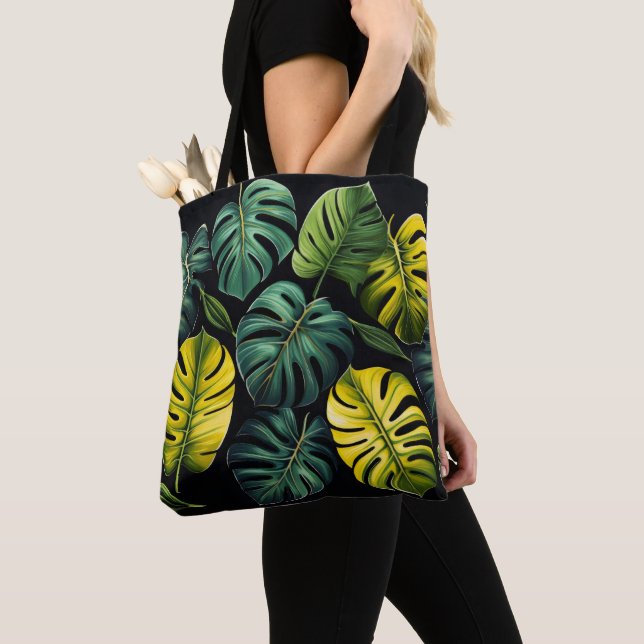 Bolso De Tela Monstera Leaves (Detalle)
