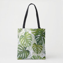 Monstera verde acuarela tropical