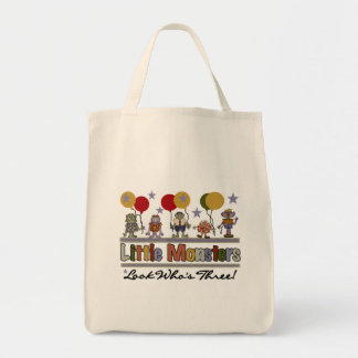 Bolso De Tela Monstruo 3 camisetas de cumpleaños y regalos