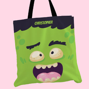 Bolso De Tela Monstruo de Frankenstein Lindo Halloween Personali