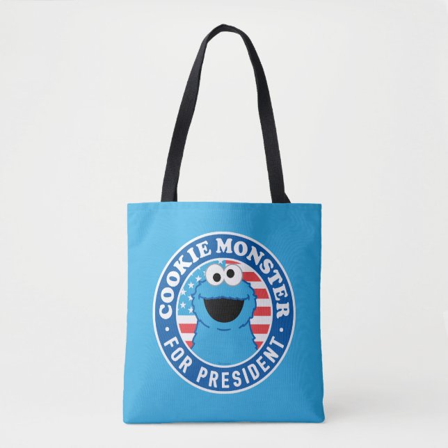 Bolso De Tela Monstruo de la cookie para presidente (Anverso)