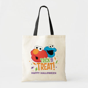 Bolso De Tela Monstruo de la cookie y Elmo - Truco o trato