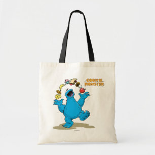Bolso De Tela Monstruo de las Galletas Vintage haciendo malabare