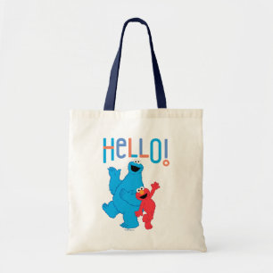 Bolso De Tela ¡Monstruo de las Galletas y Elmo Hola!