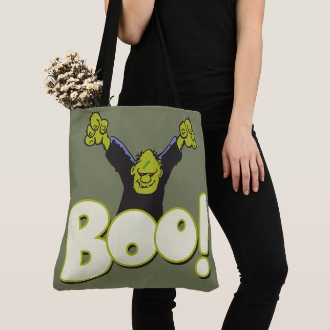 Bolso De Tela Monstruo Frankenstein Halloween Frankie Superhéroe (Detalle)
