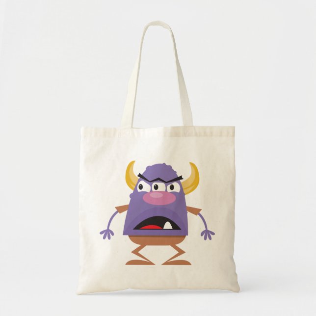 Bolso De Tela Monstruo púrpura (Frente)
