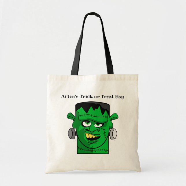 Bolso De Tela Monstruo verde personalizado (Frente)