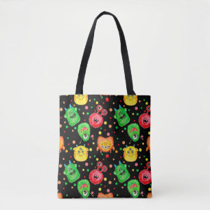 Bolso De Tela Monstruos acuarelas: Patrón sin costura