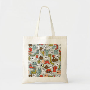 Bolso De Tela Monstruos de Personalizados amables: fondo sin inc