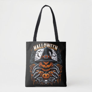 Bolso De Tela Monstruosa Bruja de Halloween con Jack-O'-Lantern 