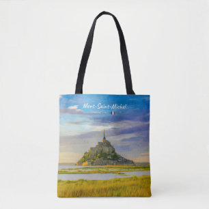 Bolso De Tela Mont-Saint-Michel, Francia - Abadía Medieval