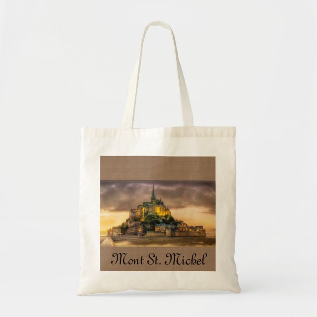 Bolso De Tela Mont St. Michel, Normandy France Tote Bag (Frente)