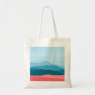 Bolso De Tela Montajes modernos abstractos Pastel Blue Pink