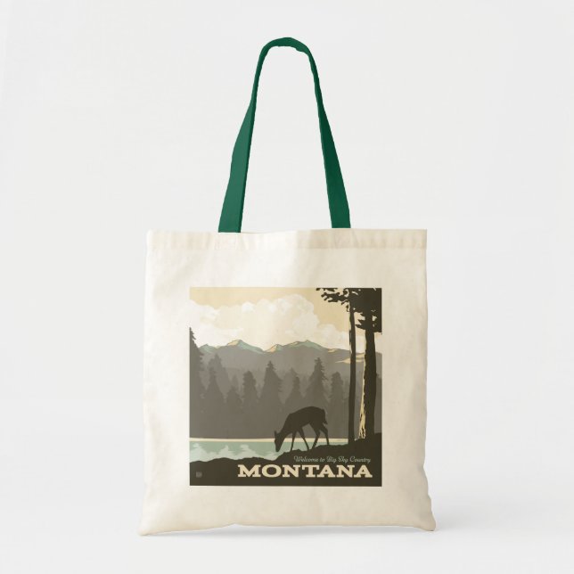Bolso De Tela Montana | Bienvenidos a Big Sky Country (Frente)