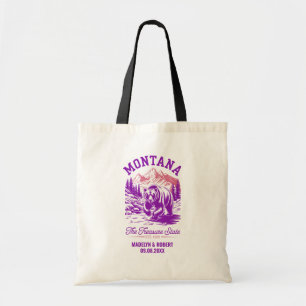 Bolso De Tela Montana Boda Bag de bienvenida, amor estatal