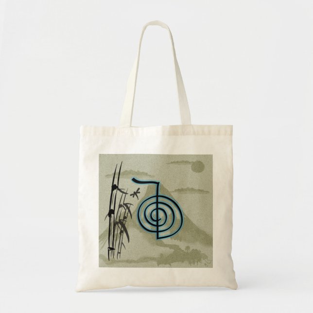 Bolso De Tela Montaña Cho Ku Rei Reiki (Frente)