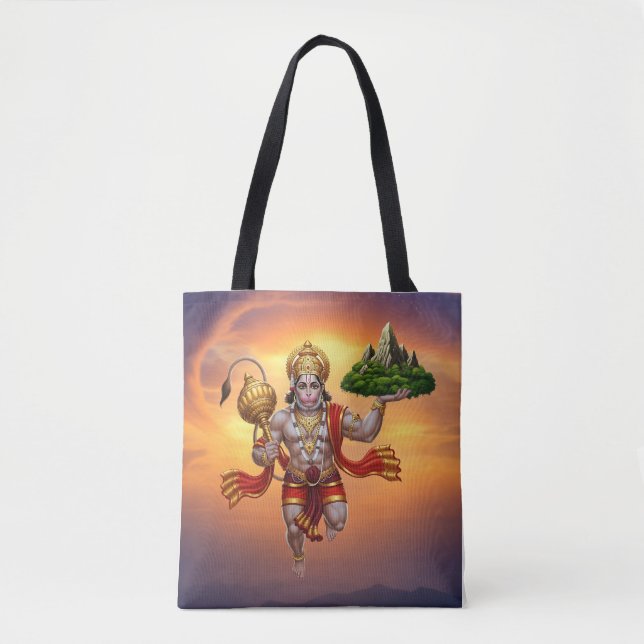 Bolso De Tela Montaña de elevación de vuelo Lord Hanuman (Anverso)