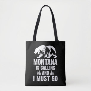Bolso De Tela Montana Está Llamando Y Debo Ir De Oso Y Montaña