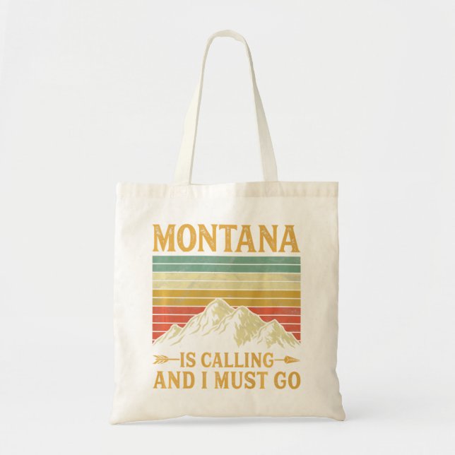 Bolso De Tela Montana Está Llamando Y Debo Ir Premium (Frente)
