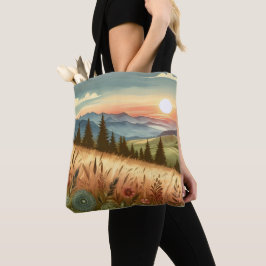 Bolso De Tela Montaña Forest Hills Country Nature iPhone Case