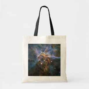 Bolso De Tela Montaña mística en el espacio hubble de la nebulos