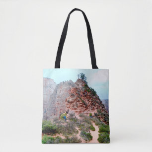 BOLSO DE TELA MONTAÑA NEGRA BAJO CIELO NOCTURNO CLARO