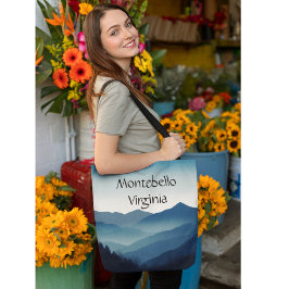 Bolso De Tela Montañas Blue Ridge, personalizable Montebello