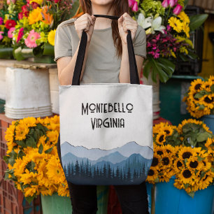 Bolso De Tela Montañas Blue Ridge, personalizable Montebello