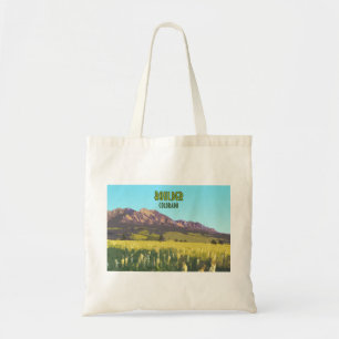 Bolso De Tela Montañas Boulder Colorado Flatirons Vintage