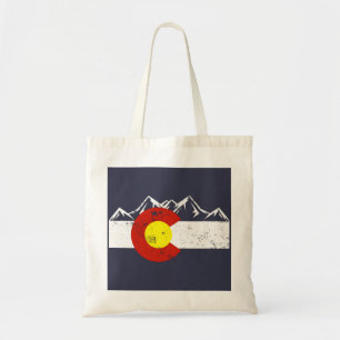 Bolso De Tela Montañas Colorado Vintage
