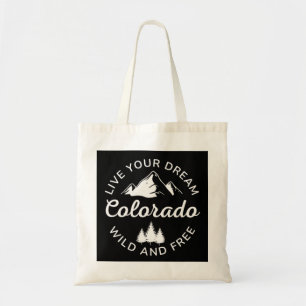 Bolso De Tela Montañas Colorado Vintage