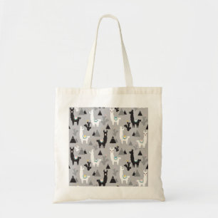 Bolso De Tela Montañas de cactus de Llama, patrón sin fisuras.