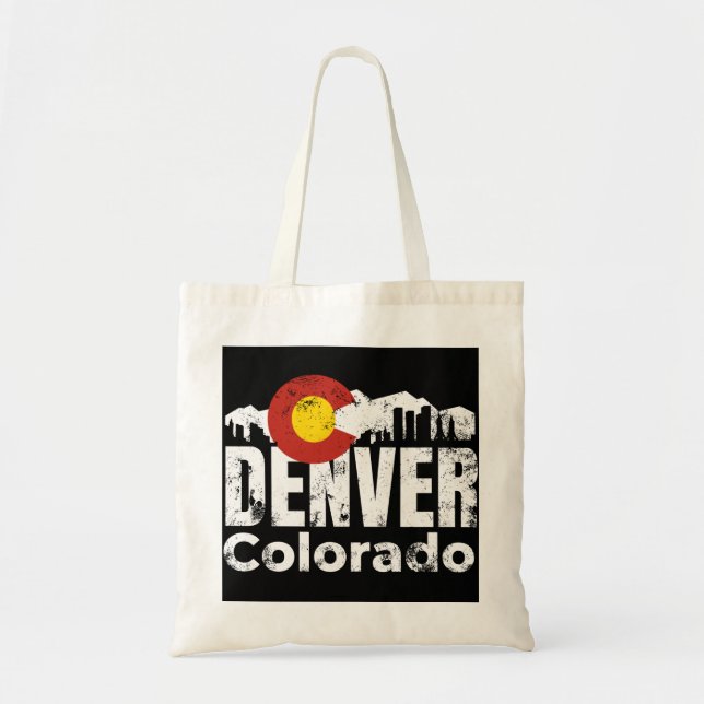 Bolso De Tela Montañas Denver Colorado (Frente)