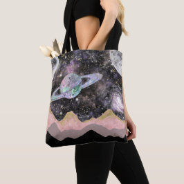 Bolso De Tela Montañas Espaciales Cielo Estrellado Galaxia Plane