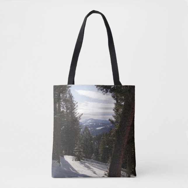 Bolso De Tela Montañas Madison en invierno en Montana (Anverso)
