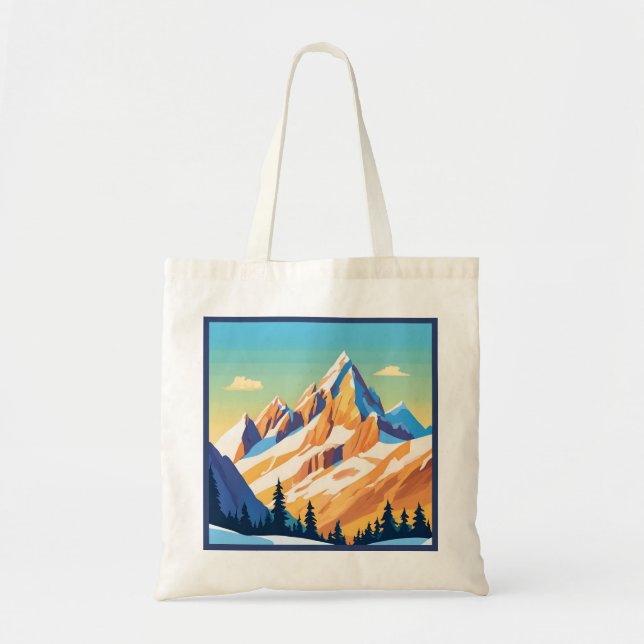 Bolso De Tela Montañas Magníficas (Frente)