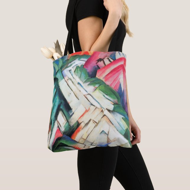 Bolso De Tela Montañas (Paisaje) de Franz Marc, Arte de época (Detalle)