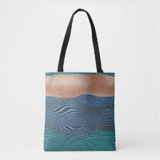 Bolso De Tela Montañas paisajísticas naturales: patrón sin fisur