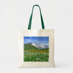 Bolso De Tela Montañas   Primavera del Valle de los Alpes suizos