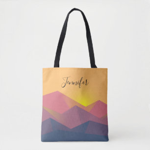 Bolso De Tela Montañas rusticas geométricas Minimalistas