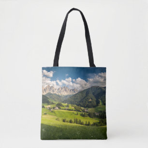 Bolso De Tela Montañas   Valle de Funes, Dolomitas, Italia