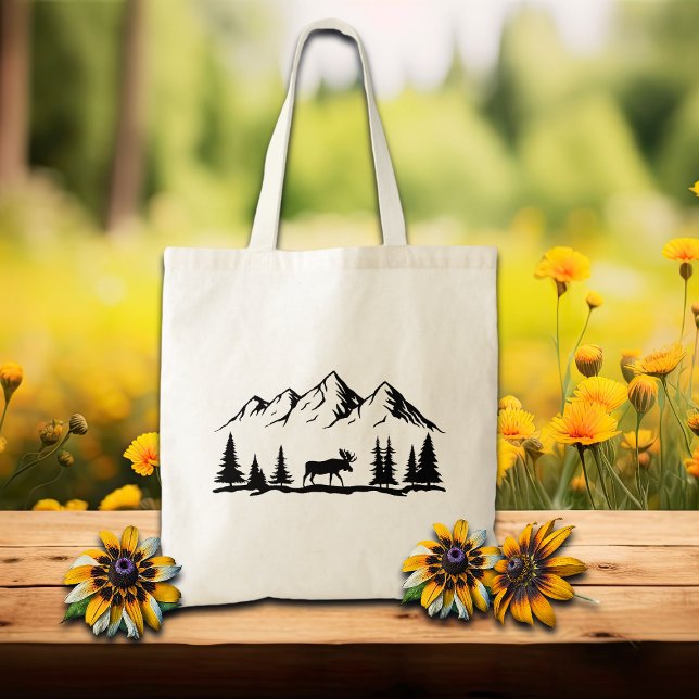 Bolso De Tela Montañas y alces  (Subido por el creador)