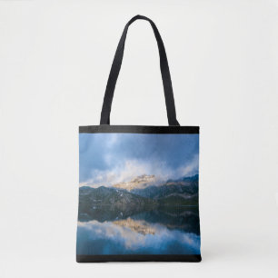 Bolso De Tela Montañas y Lago de la Naturaleza Fotografía