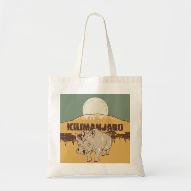 Bolso De Tela Monte Kilimanjaro Rhinoceros (Frente)